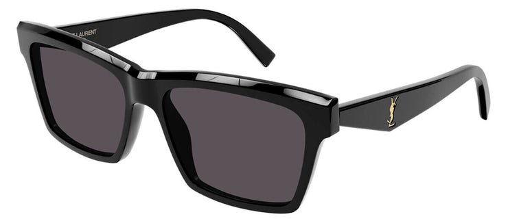 Saint Laurent SL M104 4 Rectangle Plastic Black Sunglasses with Grey Polarized Lens