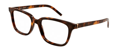 Saint Laurent SL M110O 002 Rectangle Plastic Havana Eyeglasses with Clear Lens
