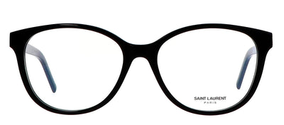 Saint Laurent SL M112O 001 Round Plastic Black Eyeglasses with Clear Lens