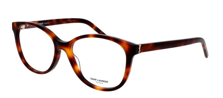 Saint Laurent SL M112O 002 Round Plastic Havana Eyeglasses with Clear Lens