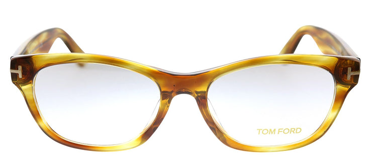 Tom Ford TF 5425F 055 Rectangle Plastic Havana Eyeglasses with Demo Lens