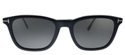 Tom Ford Arnaud-02 TF 625 01D Square Plastic Shiny Black Sunglasses with Grey Polarized Lens