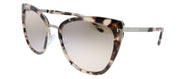 Tom Ford Simona TF 717 55G Butterfly Plastic Pink Havana Sunglasses with Silver Mirror Lens