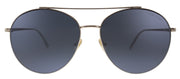Tom Ford Cleo TF 757 28A Round Metal Shiny Rose Gold Sunglasses with Grey Lens