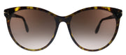 Tom Ford Maxim TF 787 52F Cat-Eye Plastic Shiny Dark Havana Sunglasses with Brown Gradient Lens
