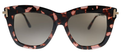 Tom Ford Dasha TF 822 56E Square Plastic Havana Sunglasses with Brown Lens