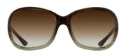 Tom Ford Jennifer TF 8 38F Fashion Plastic Brown Sunglasses with Brown Gradient Lens