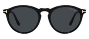 Tom Ford TF 904 01A Round Plastic Black Sunglasses with Grey Lens