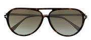 Tom Ford Samson TF 909 52Q Aviator Plastic Havana Sunglasses with Brown Mirror Lens