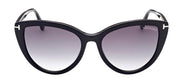 Tom Ford Isabella-02 TF 915 01B Cat-Eye Plastic Black Sunglasses with Grey Gradient Lens