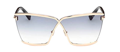 Tom Ford Elle-02 TF 936 28B Square Metal Gold Sunglasses with Brown Gradient Lens