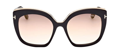 Tom Ford Chantalle TF 944 01G Butterfly Plastic Black Sunglasses with Brown Gradient Lens