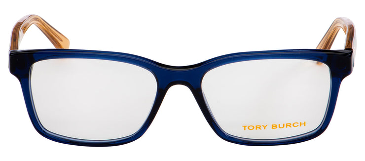 Tory Burch TY 2064 1562 Square Plastic Blue Eyeglasses with Logo Stamped Demo Lenses Lens
