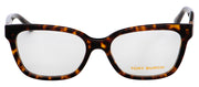 Tory Burch TY 2084 1728 Square Plastic Tortoise Eyeglasses with Logo Stamped Demo Lenses Lens