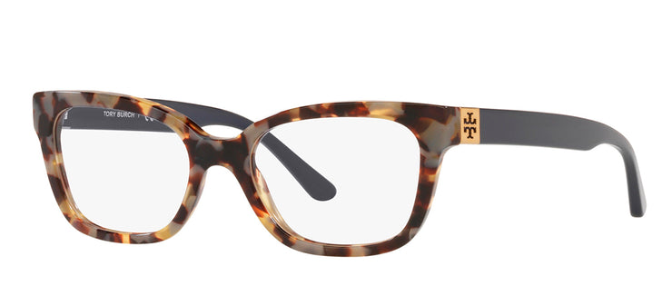Tory Burch TY 2084 1827 Square Plastic Tortoise Eyeglasses with Logo Stamped Demo Lenses Lens