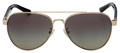 Tory Burch TY 6070 327111 Aviator Metal Gold Sunglasses with Grey Gradient Lens