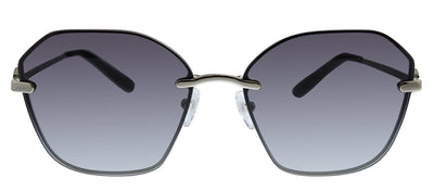 Tory Burch TY 6081 31618G Geometric Metal Black Sunglasses with Grey Gradient Lens