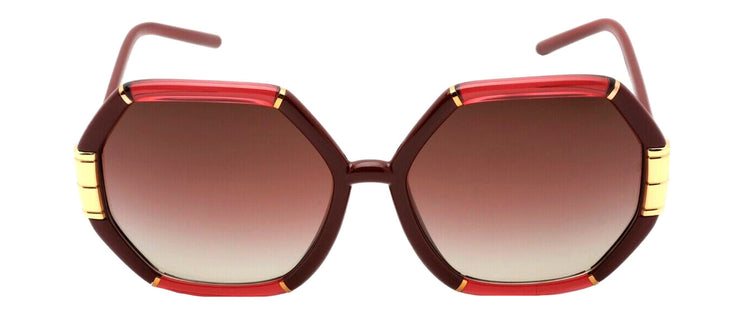 Tory Burch TY 9072U 1901E2 Geometric Plastic Burgundy Sunglasses with Grey Gradient Lens