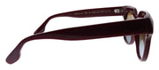 Victoria Beckham VB 604S 604 Square Plastic Burgundy Sunglasses with Brown Gradient Lens