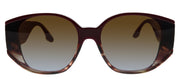 Victoria Beckham VB 605S 605 Oval Plastic Burgundy Sunglasses with Brown Gradient Lens