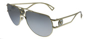 Versace VE 2225 12526G Aviator Metal Pale Gold Sunglasses with Silver Mirror Lens