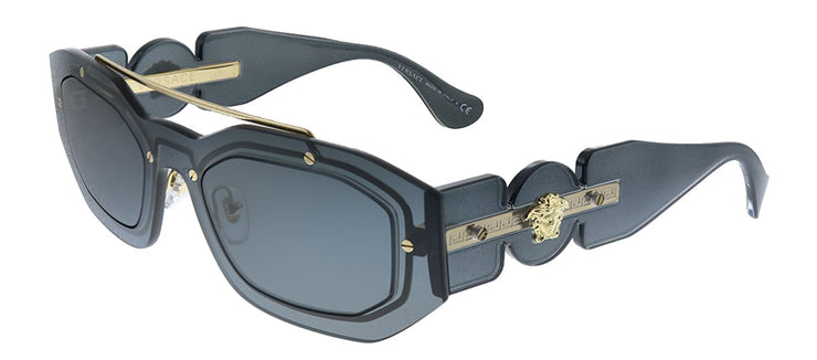 Versace VE 2235 100287 Rectangle Plastic Grey Sunglasses with Grey Lens