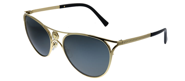 Versace VE 2237 100287 Cat-Eye Metal Gold Sunglasses with Grey Lens