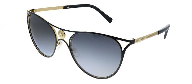 Versace VE 2237 1433T3 Cat-Eye Metal Black Sunglasses with Grey Gradient Lens