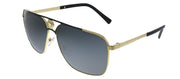 Versace VE 2238 143687 Rectangle Metal Black Sunglasses with Grey Lens