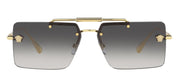 Versace VE 2245 10028G Rimless Metal Gold Sunglasses with Grey Gradient Lens
