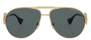 Versace VE 2249 100281 Aviator Metal Gold Sunglasses with Grey Polarized Lens