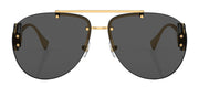 Versace VE 2250 100287 Aviator Metal Gold Sunglasses with Grey Lens