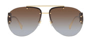 Versace VE 2250 148889 Aviator Metal Gold Sunglasses with Brown Gradient Lens