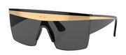 Versace VE 2254 100287 Shield Plastic Black Sunglasses with Grey Lens
