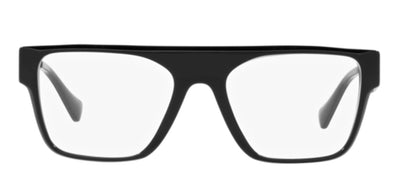 Versace VE 3326U 5380 Rectangle Plastic Black Eyeglasses with Logo Stamped Demo Lenses