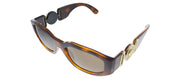 Versace VE 4361 521773 Geometric Plastic Havana Sunglasses with Brown Lens