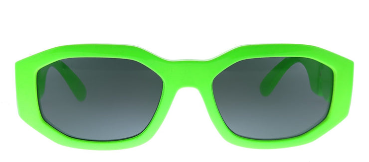 Versace VE 4361 531987 Geometric Plastic Green Sunglasses with Grey Lens