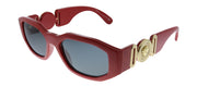 Versace VE 4361 533087 Geometric Plastic Red Sunglasses with Grey Lens