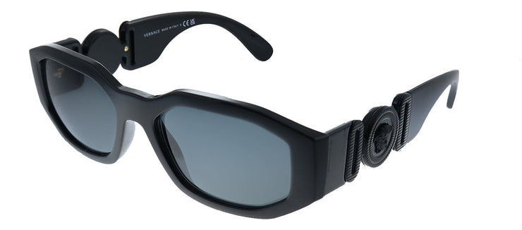 Versace VE 4361 536087 Geometric Plastic Black Sunglasses with Grey Lens