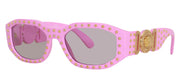 Versace VE 4361 539687 Geometric Plastic Pink Sunglasses with Grey Lens