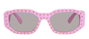 Versace VE 4361 539687 Geometric Plastic Pink Sunglasses with Grey Lens