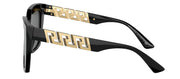 Versace VE 4418 GB1/87 Square Plastic Black Sunglasses with Grey Lens
