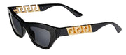 Versace VE 4419 GB1/87 Cat-Eye Plastic Black Sunglasses with Grey Lens