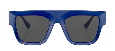 Versace VE 4430U 529487 Rectangle Plastic Blue Sunglasses with Grey Lens