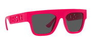 Versace VE 4430U 536787 Rectangle Plastic Pink Sunglasses with Grey Lens
