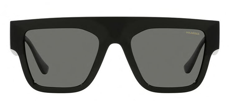 Versace VE 4430U GB1/81 Rectangle Plastic Black Sunglasses with Grey Polarized Lens