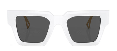 Versace VE 4431 401/87 Square Plastic White Sunglasses with Grey Lens