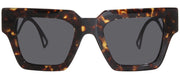 Versace VE 4431 514887 Square Plastic Havana Sunglasses with Grey Lens