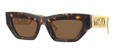 Versace VE 4432U 108/73 Fashion Plastic Havana Sunglasses with Brown Lens