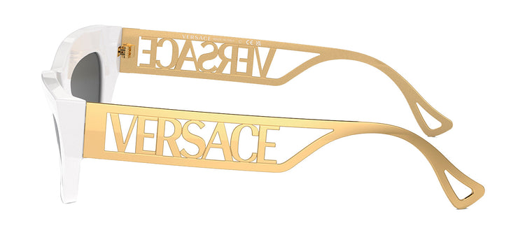 Versace VE 4432U 401/87 Fashion Plastic White Sunglasses with Grey Lens